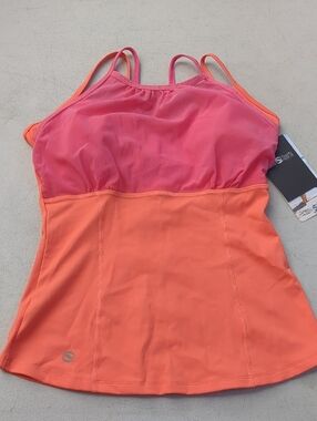 Women’s Two-Tone Pink & Orange Performance Tank
